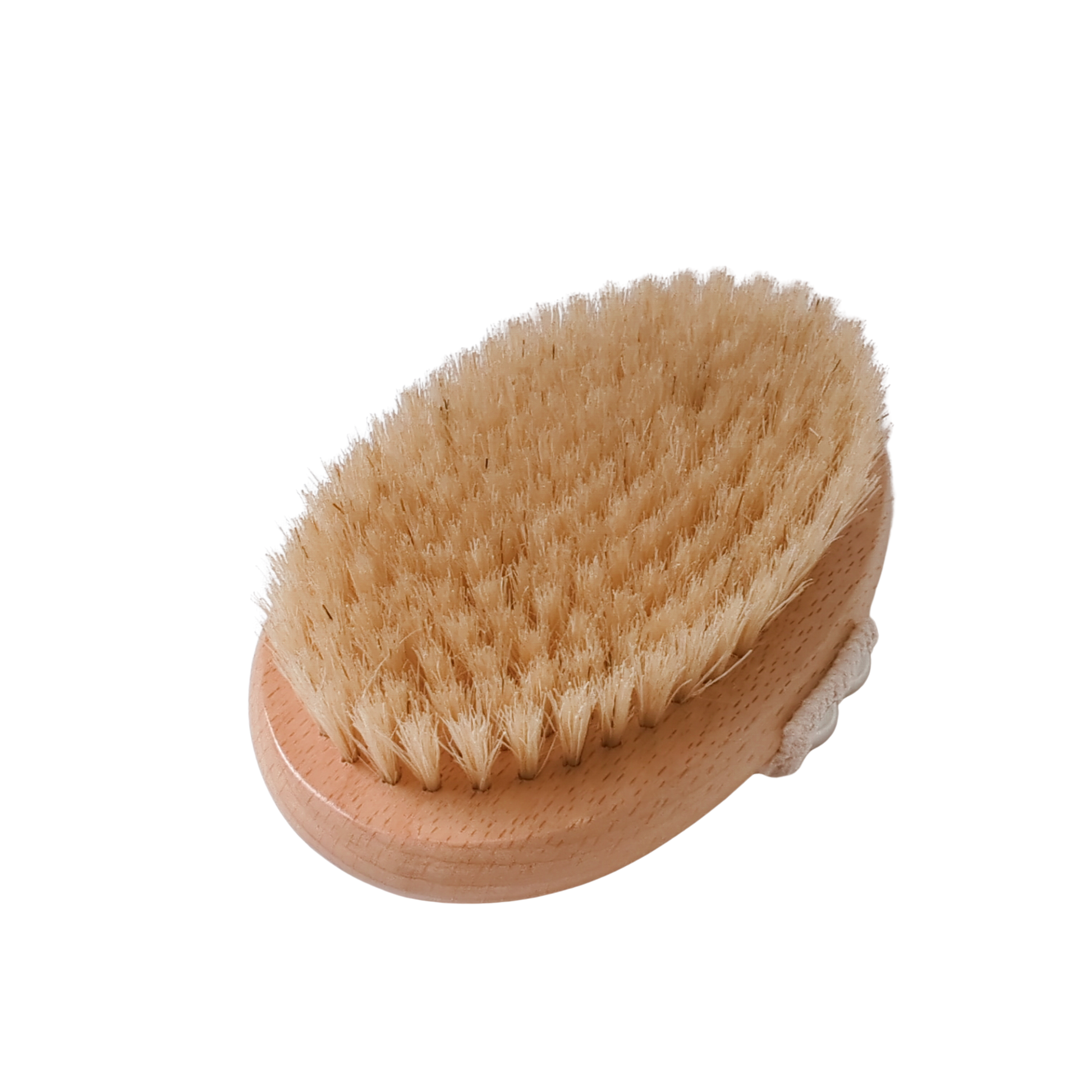 NARA Wooden Dry Body Brush with strap for lymphatic drainage massage and wellness / NARA